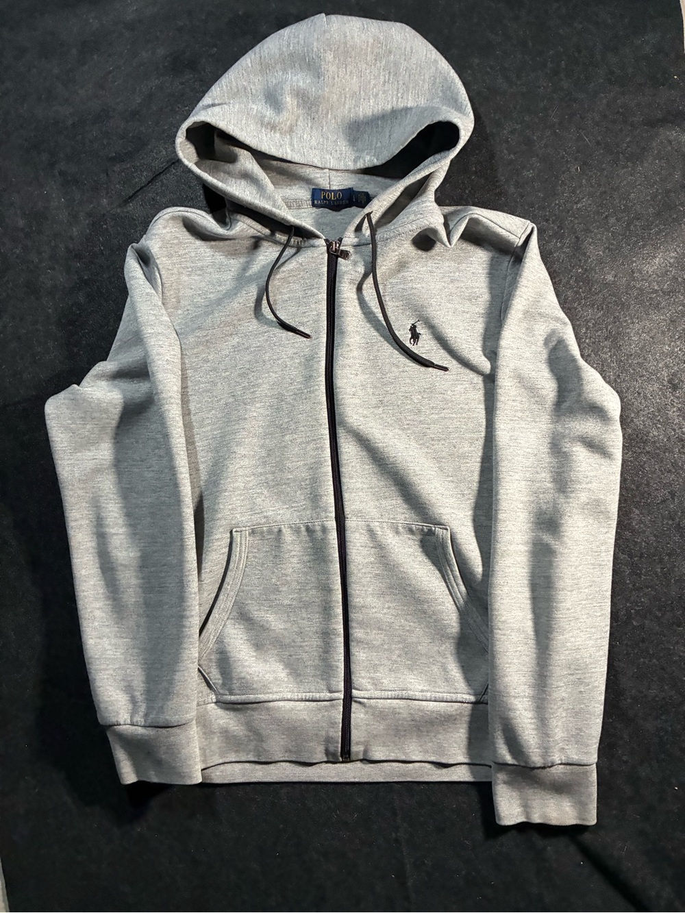 Polo by Ralph Lauren Heather Gray Full-Zip Hoodie with Logo